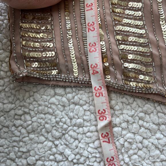 Aidan Mattox Rose Gold Short Sequin Evening Dress 4 - Picture 11 of 12